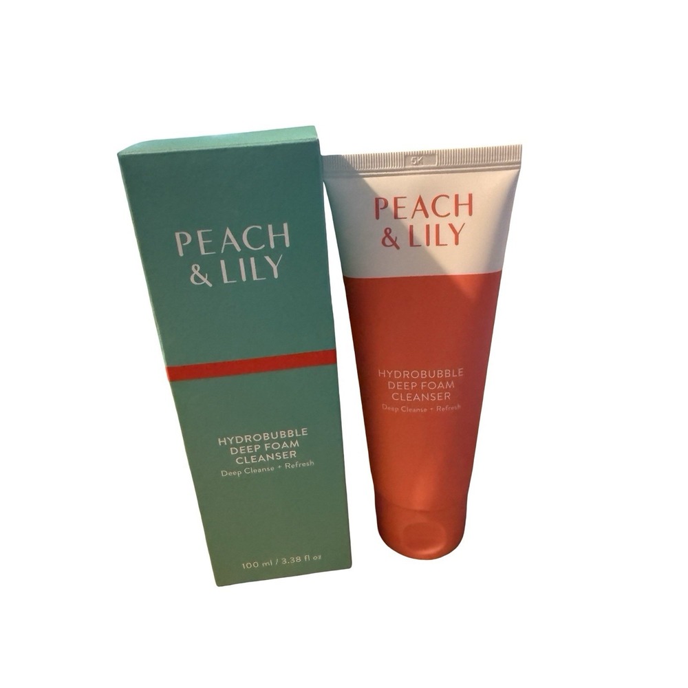 Peach & Lily Hydrobubble Deep Foam Cleanser Full Size 100 ml 3.38 oz NIB